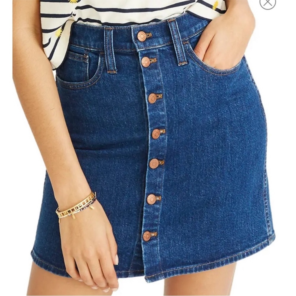 Madewell Stretch Denim Straight Mini Skirt